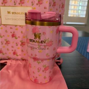 LoveShackFancy Pink Floral Tumbler